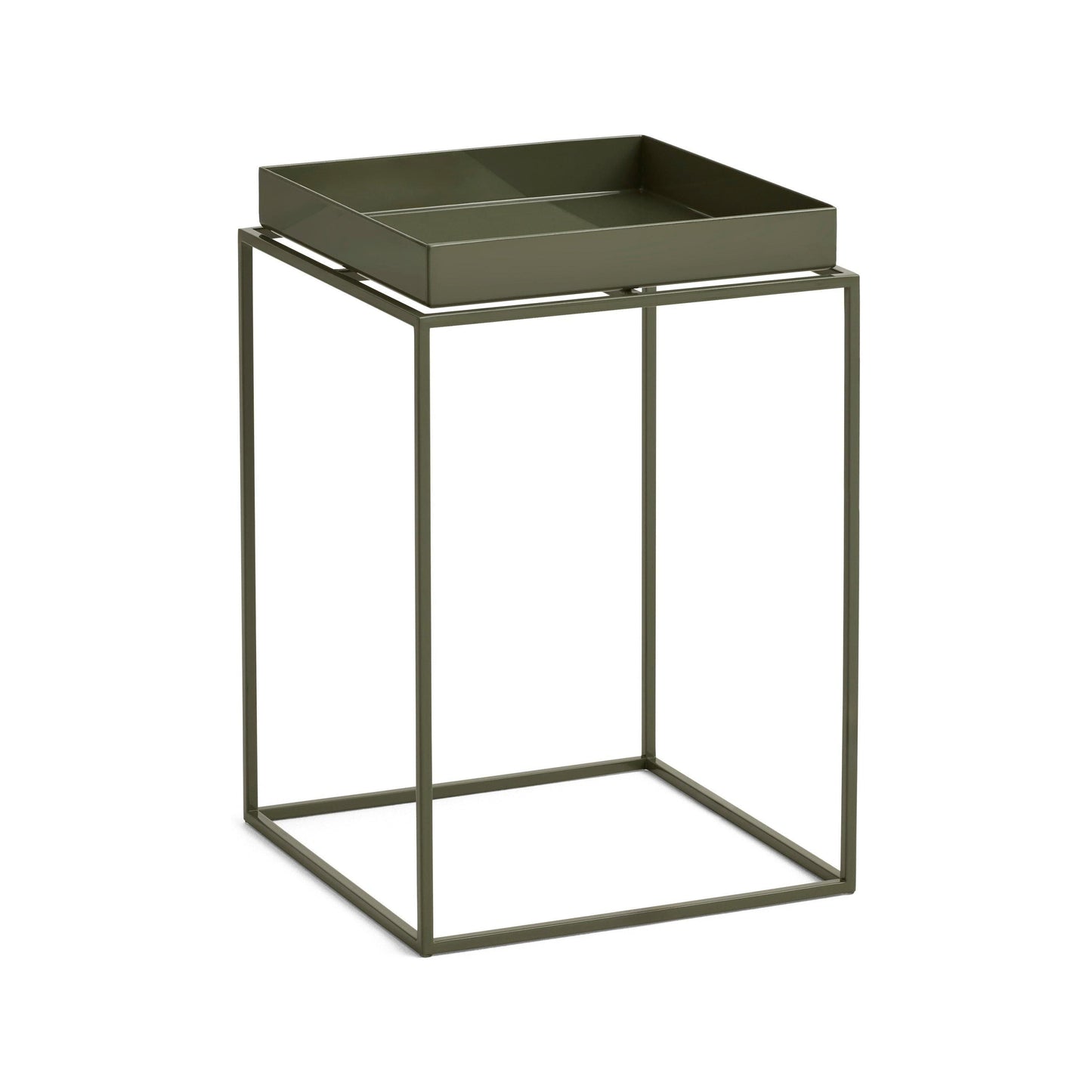 HAY Tray Small High bijzettafel 30x30 cm Olive Green