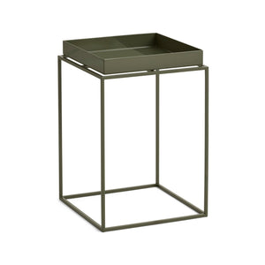 HAY Tray Small High bijzettafel 30x30 cm Olive Green