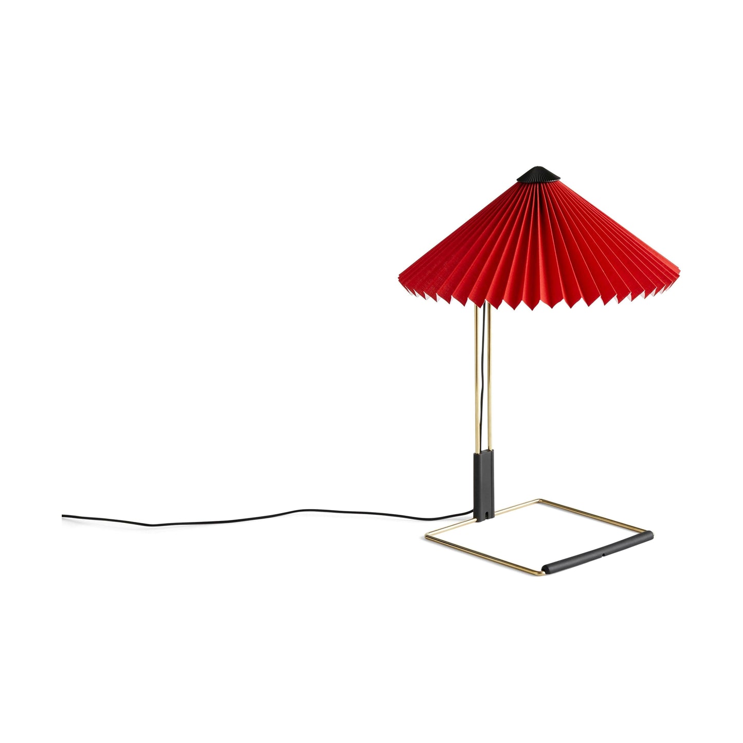 HAY Matin 300 tafellamp Bright Red/Brass