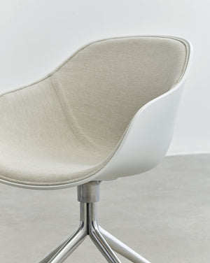 HAY About a Chair AAC 220 eetkamerstoel Slate Blue 2.0 gestoffeerd swivel chroom