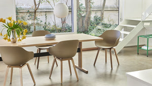 HAY About a Chair AAC 222 eetkamerstoel zwart eiken Fall Green 2.0 + vilt