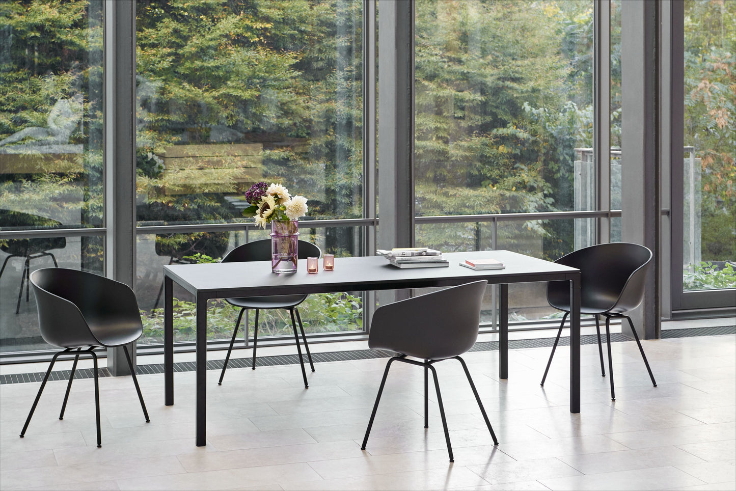 HAY About a Chair AAC 26 eetkamerstoel chroom Dusty Blue 2.0