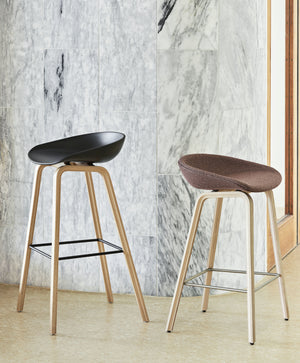 HAY About a Stool AAS 32 barkruk H75 walnoot Teal Green 2.0