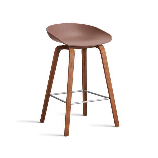 HAY About a Stool AAS 32 barkruk H65 walnoot Soft Brick 2.0 - HAY About a Stool AAS 32 barkruk H65 walnoot Soft Brick 2.0