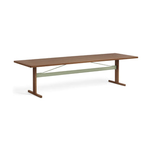 HAY Passerelle eettafel 300x95 cm walnoot thyme green