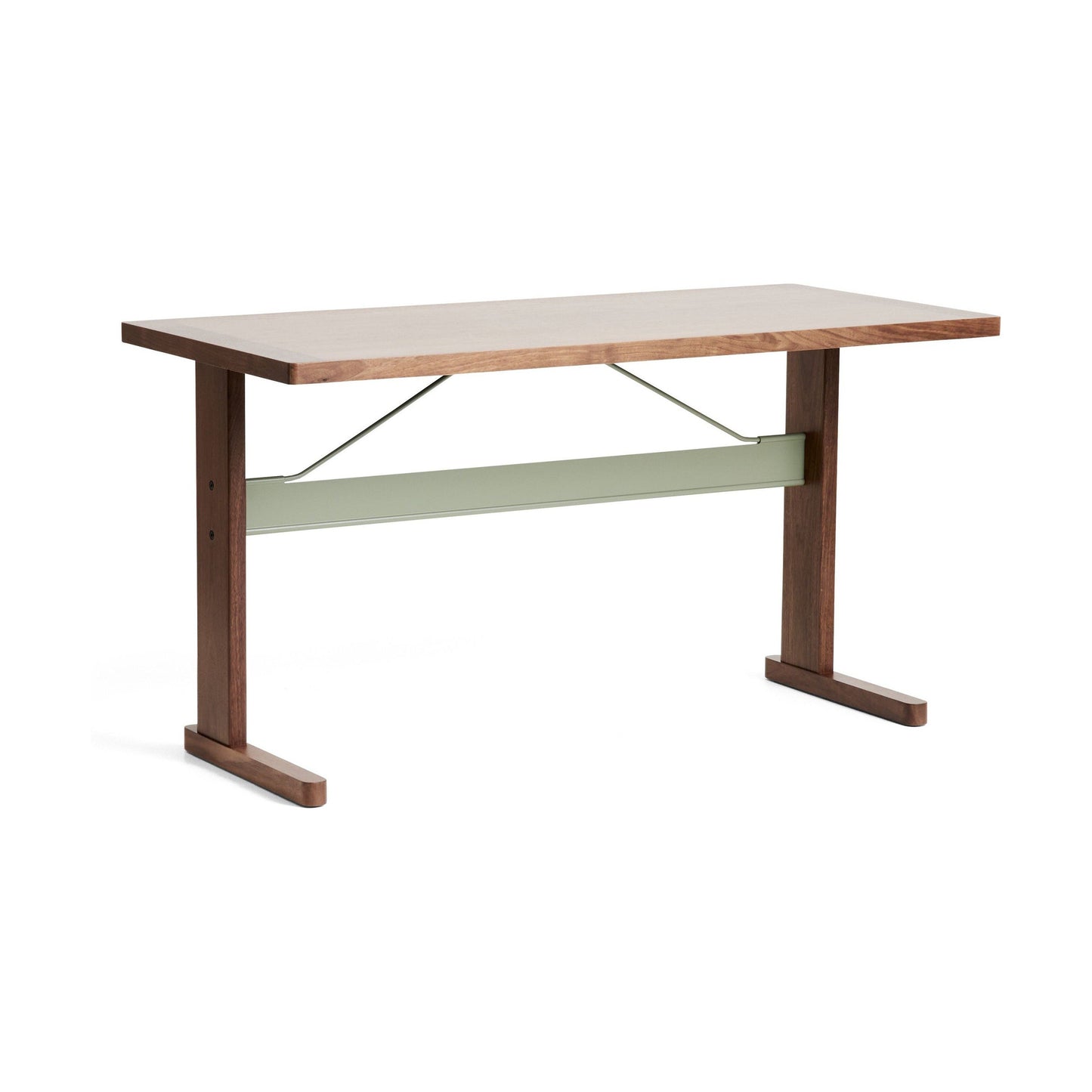HAY Passerelle bureau 140x65 cm walnoot thyme green