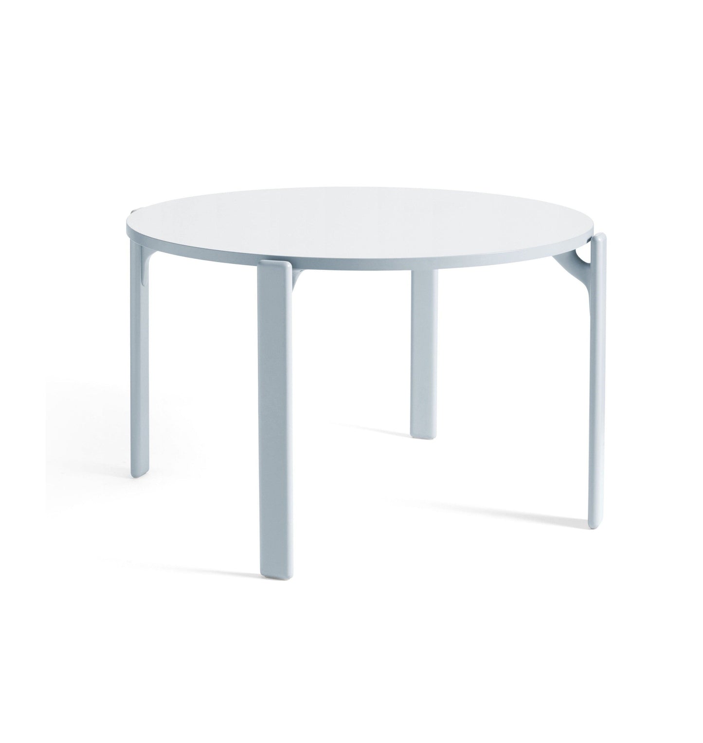HAY Rey eettafel Ø128 cm Slate Blue met Gull laminaat blad