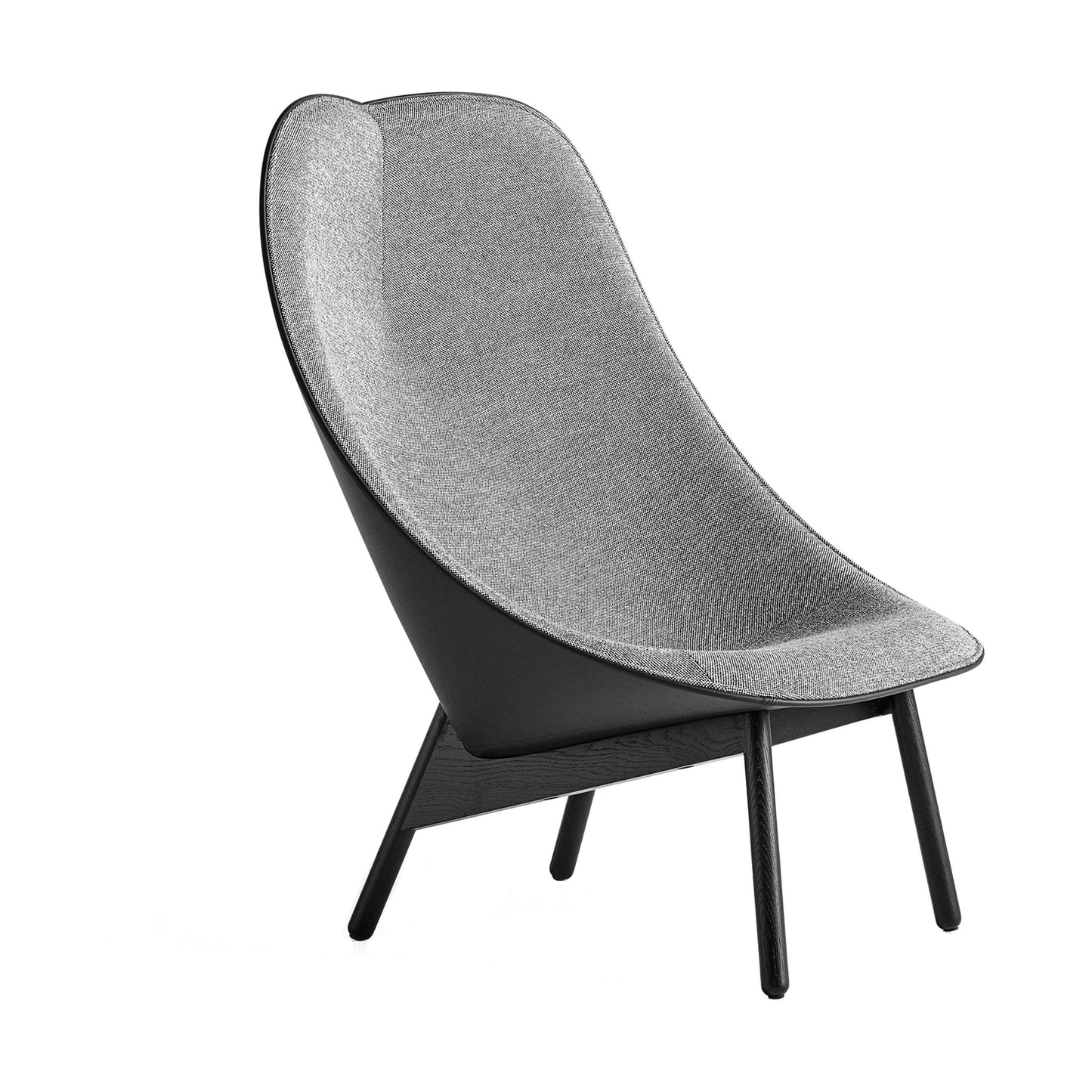 HAY Uchiwa fauteuil duo stoffering donkergrijs/zwart
