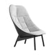 HAY Uchiwa Quilted fauteuil duo stoffering grijs/zwart