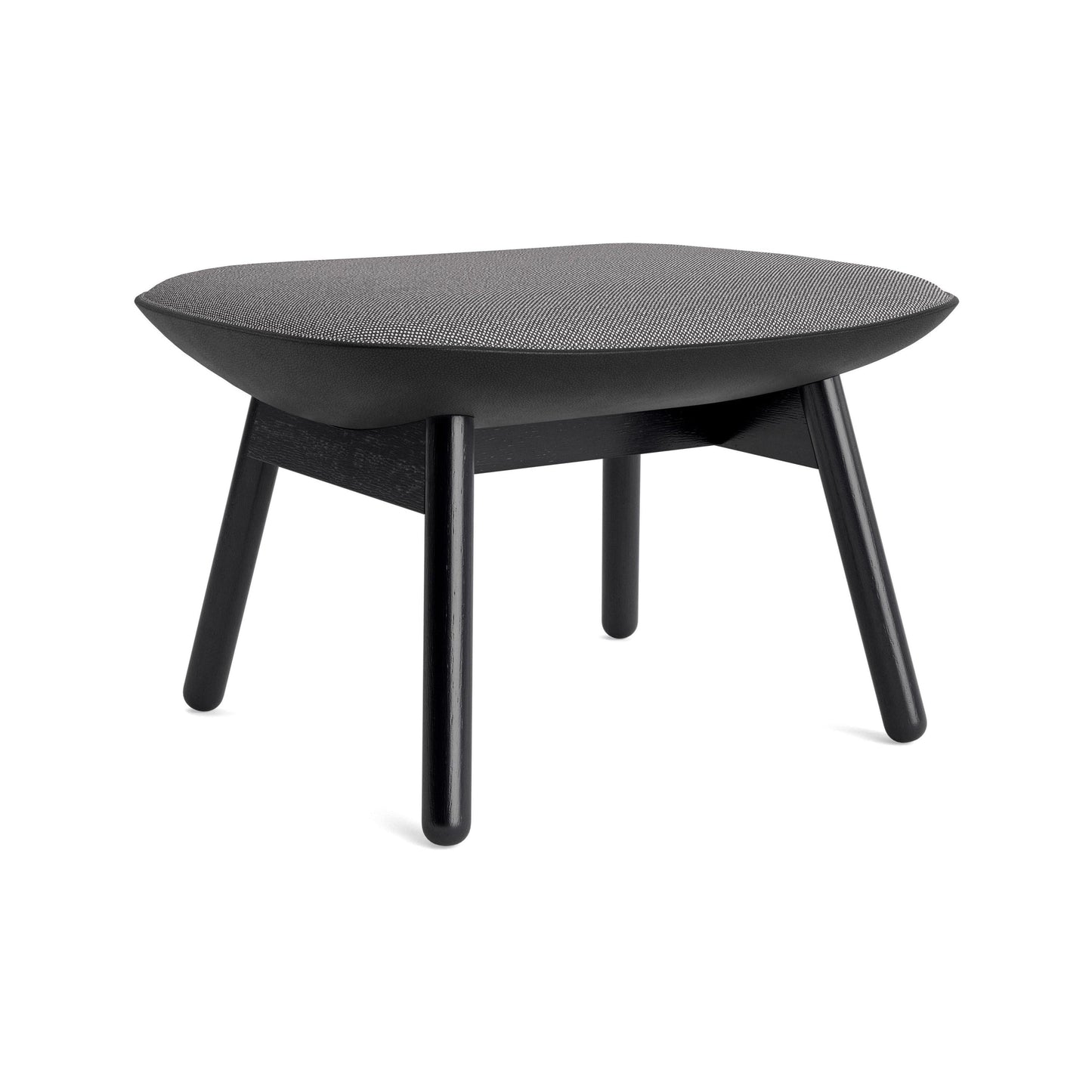 HAY Uchiwa ottoman duo stoffering donkergrijs/zwart