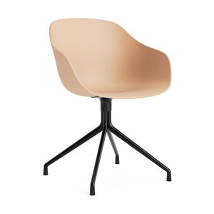 HAY About a Chair AAC 220 eetkamerstoel Pale Peach 2.0 swivel zwart