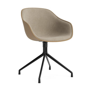 HAY About a Chair AAC 220 eetkamerstoel Clay 2.0 gestoffeerd swivel zwart