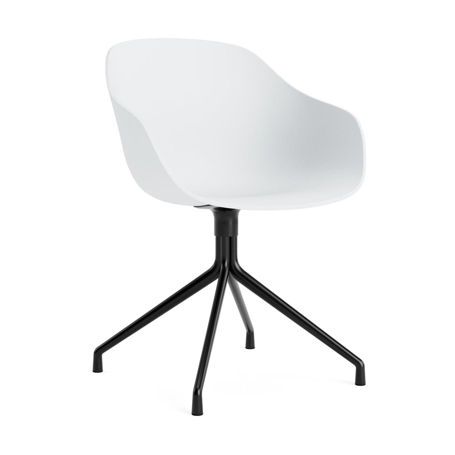 HAY About a Chair AAC 220 eetkamerstoel White 2.0 swivel zwart