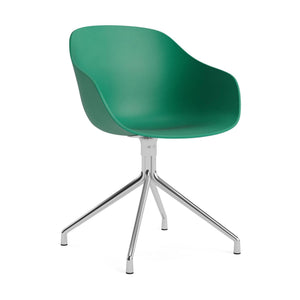 HAY About a Chair AAC 220 eetkamerstoel Teal Green 2.0 swivel chroom