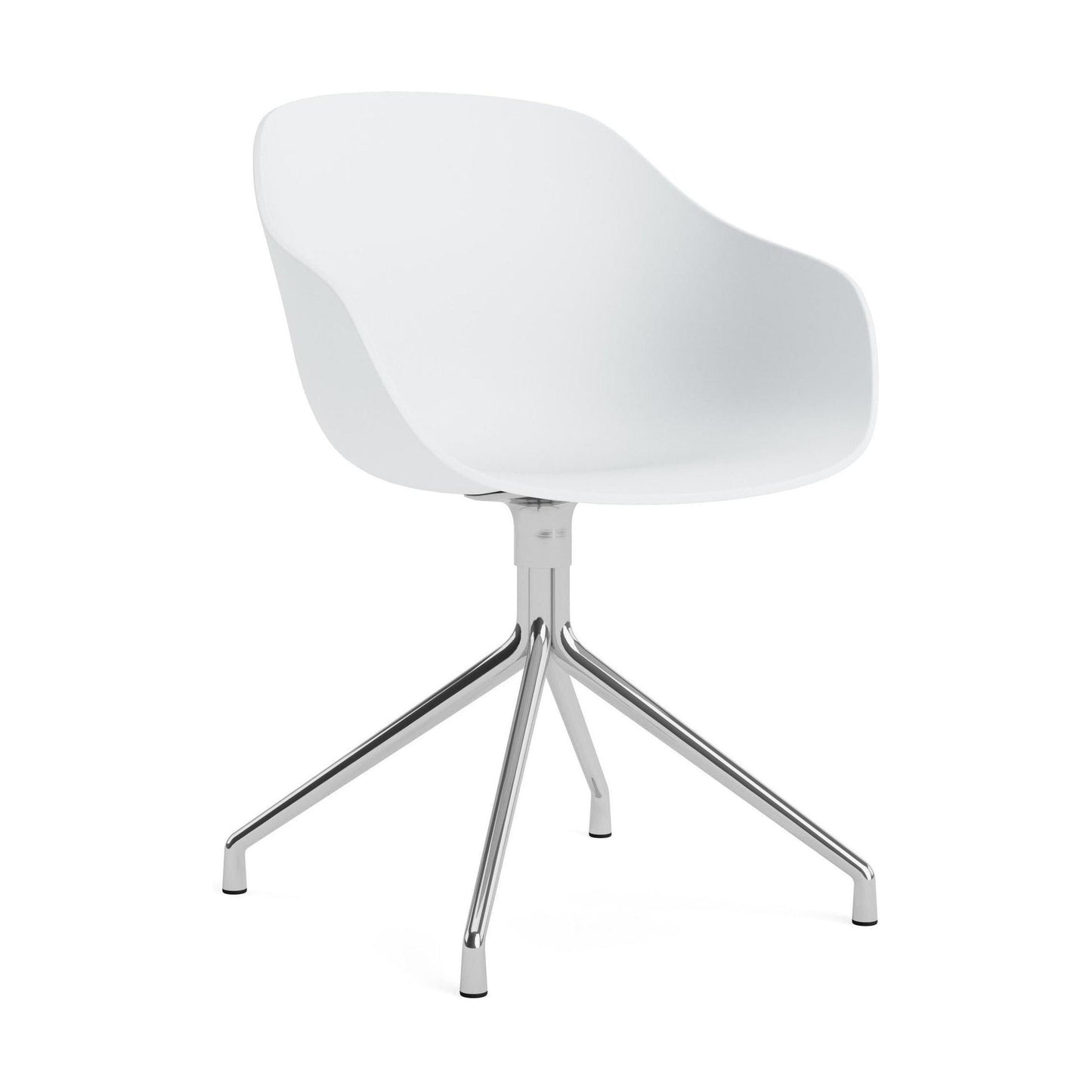 HAY About a Chair AAC 220 eetkamerstoel White 2.0 swivel chroom