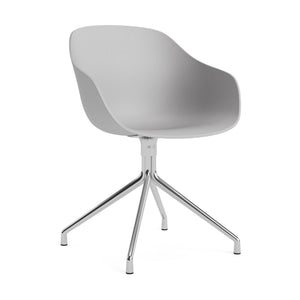 HAY About a Chair AAC 220 eetkamerstoel Concrete Grey 2.0 swivel chroom