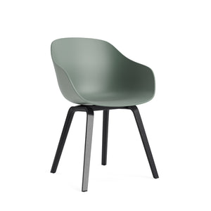 HAY About a Chair AAC 222 eetkamerstoel zwart eiken Fall Green 2.0 + vilt