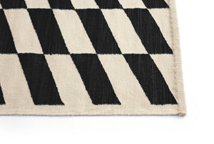 HAY Shift Kelim vloerkleed 140x200 cm Black