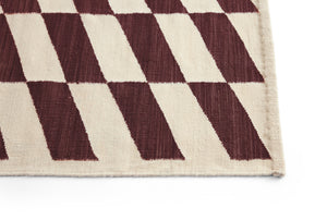 HAY Shift Kelim vloerkleed 140x200 cm Burgundy