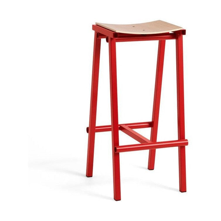 HAY Taburete 8 barkruk H75 eiken Signal Red