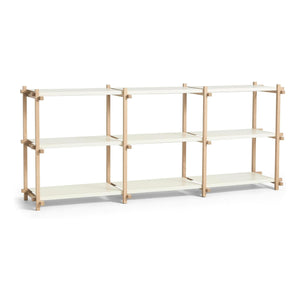 HAY Woody 2.0 Low stellingkast Eiken Almond White