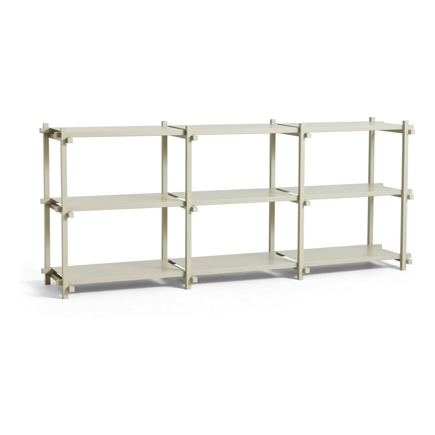 HAY Woody 2.0 Low stellingkast Beuken Smokey Grey