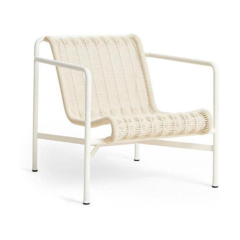 HAY Palissade Cord Lounge Low loungestoel Cream White