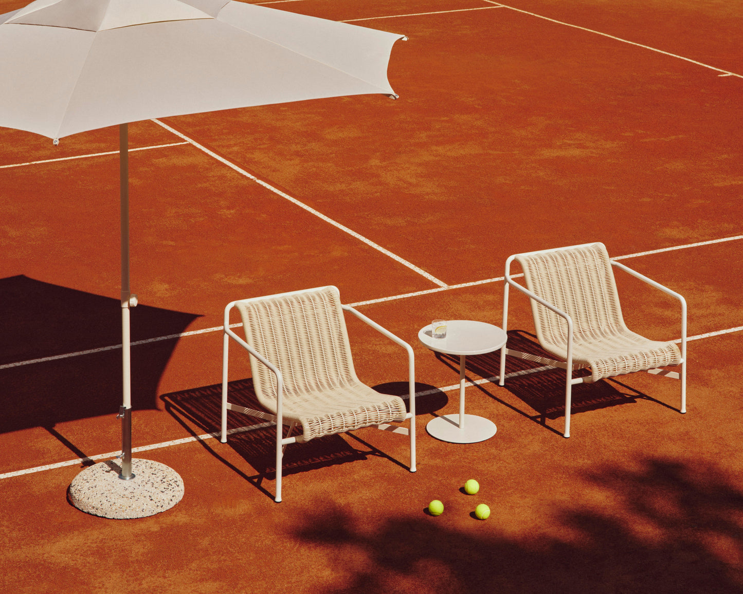 HAY Terrazza Hexagon parasol Off-White / Grey