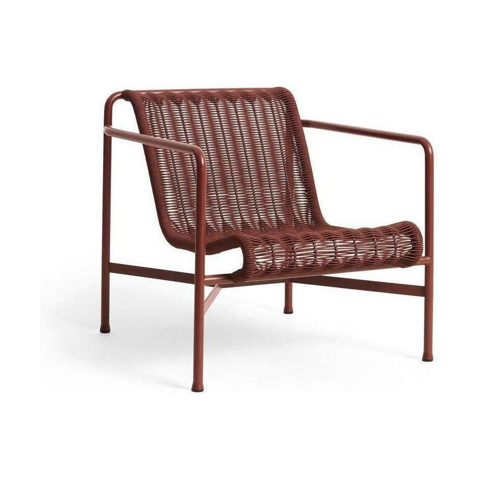 HAY Palissade Cord Lounge Low loungestoel Iron Red