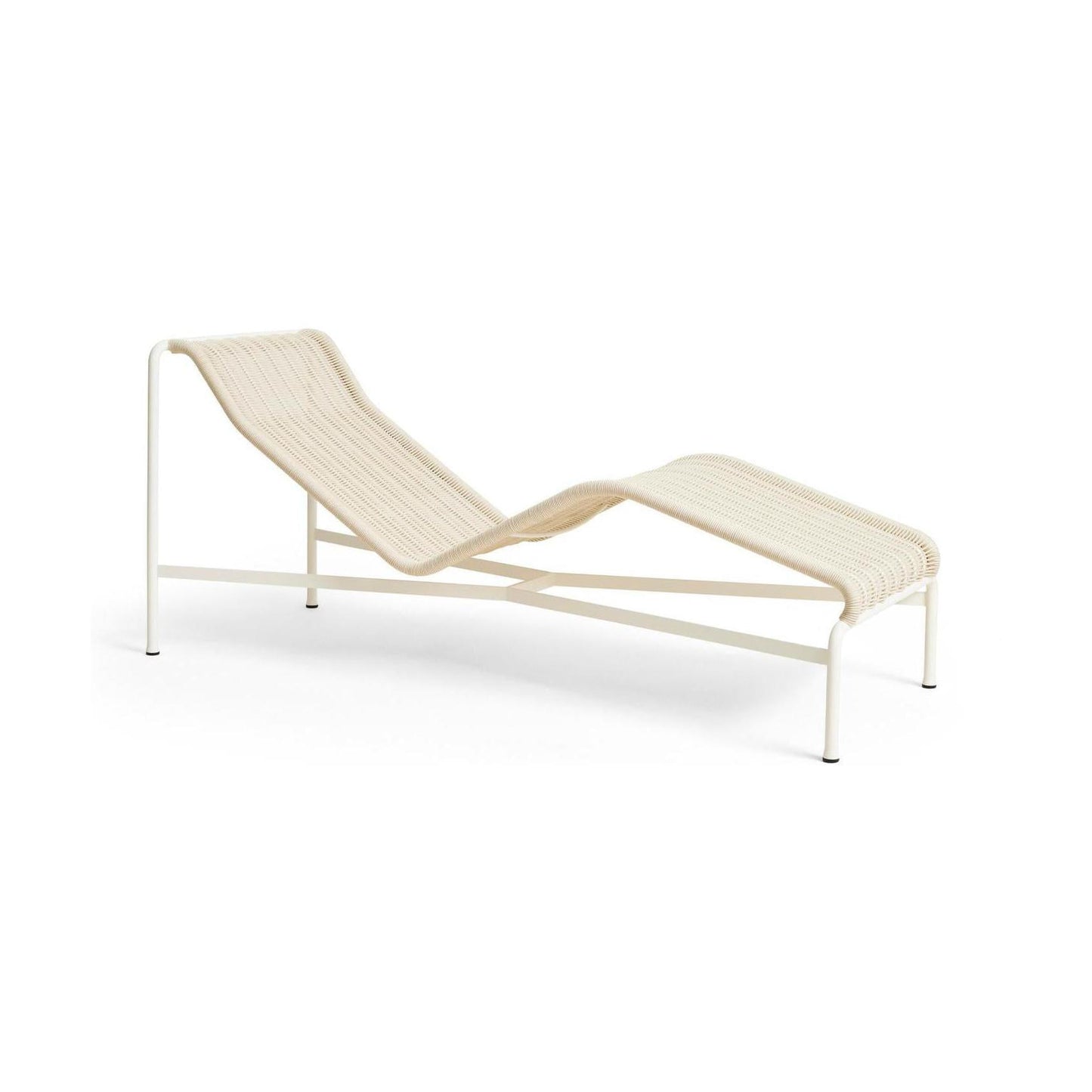 HAY Palissade Cord Chaise Longue Cream White
