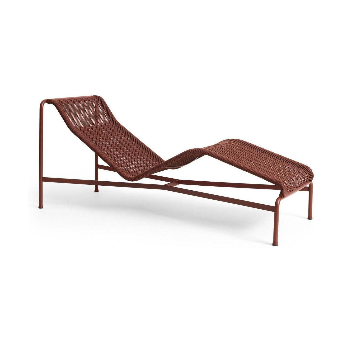 HAY Palissade Cord Chaise Longue Iron Red
