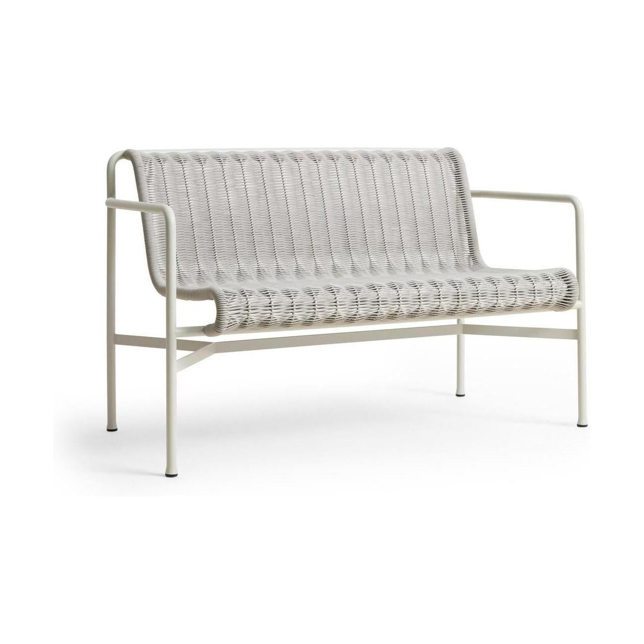 HAY Palissade Cord tuinbank met armleuning Sky Grey