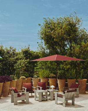HAY Terrazza Square parasol Burgundy