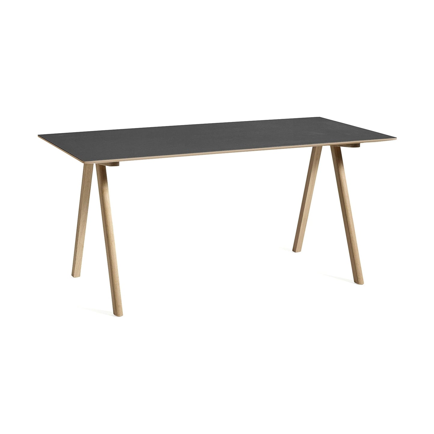 HAY Copenhague CPH 10 bureau 160x80 cm Black linoleum/gelakt eiken