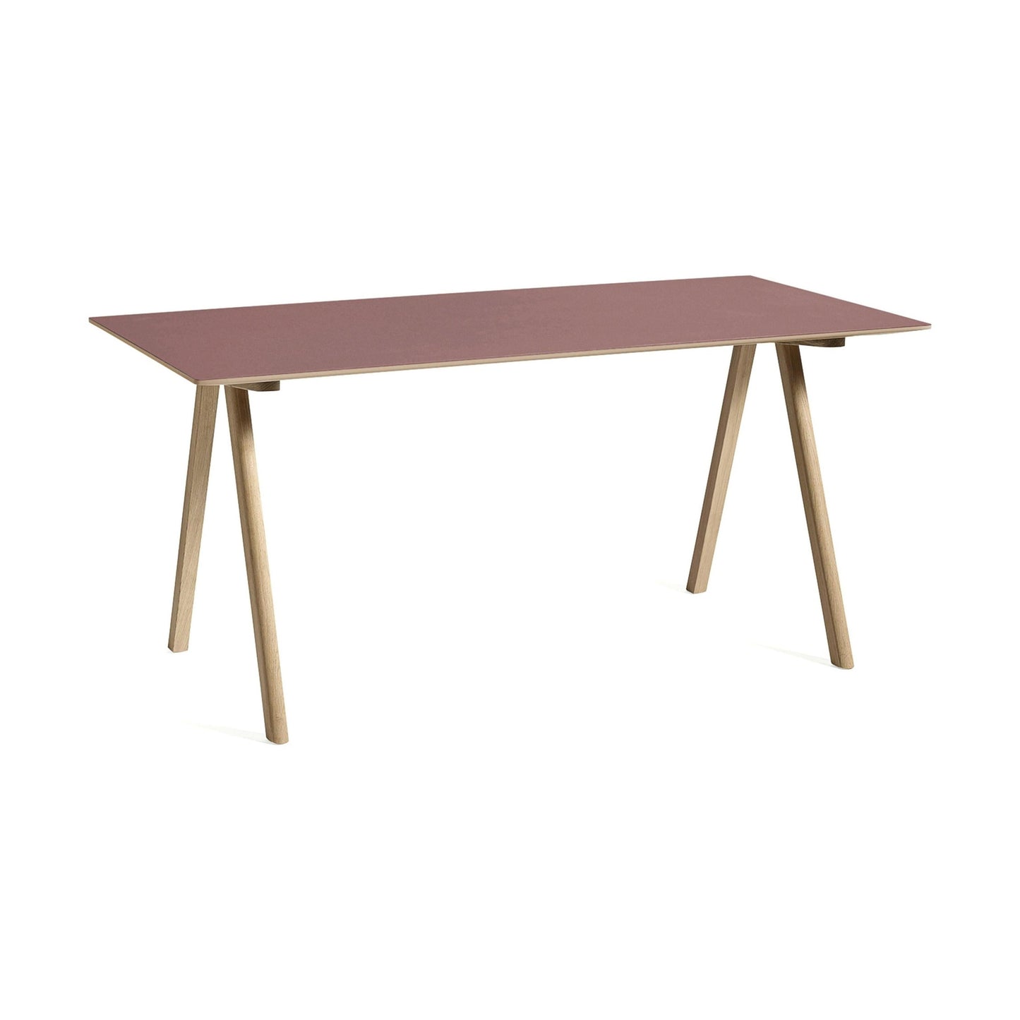 HAY Copenhague CPH 10 bureau 160x80 cm Burgundy linoleum/gelakt eiken
