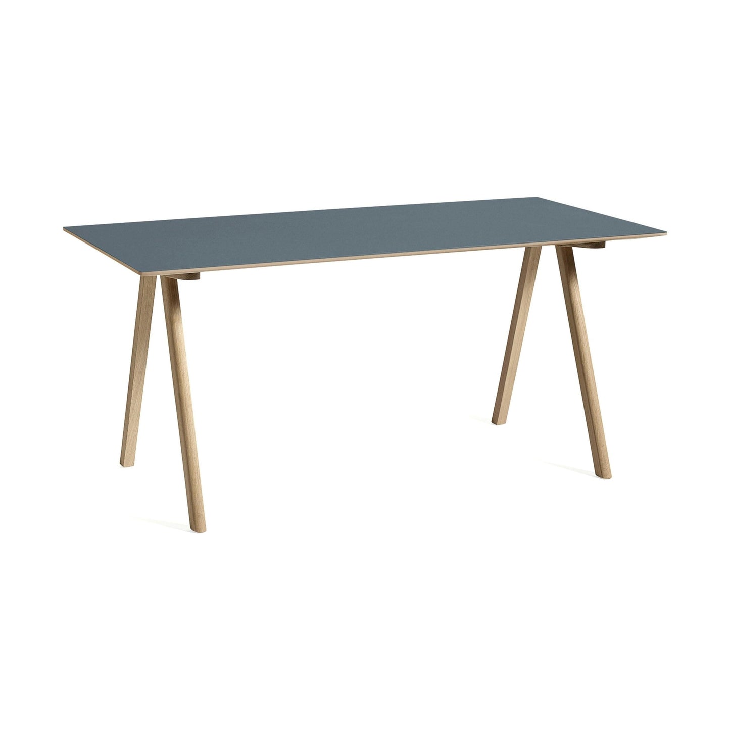 HAY Copenhague CPH 10 bureau 160x80 cm Smokey Blue linoleum/gelakt eiken