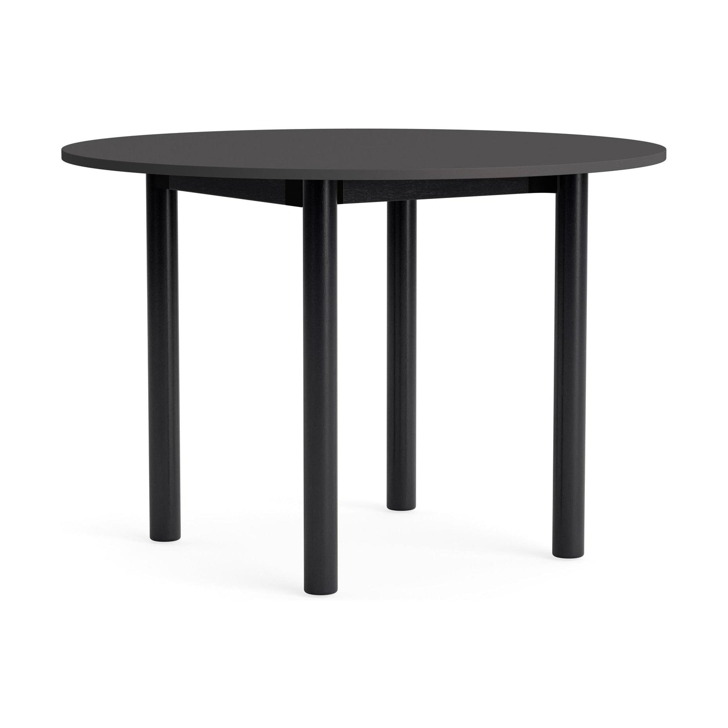HAY Annex Round eettafel Ø110 cm Dark Grey linoleum/zwart eiken