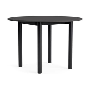 HAY Annex Round eettafel Ø110 cm Dark Grey linoleum/zwart eiken