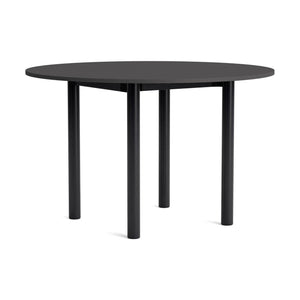 HAY Annex Round eettafel Ø120 cm Dark Grey linoleum/zwart eiken