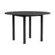 HAY Annex Round eettafel Ø120 cm Dark Grey linoleum/zwart eiken