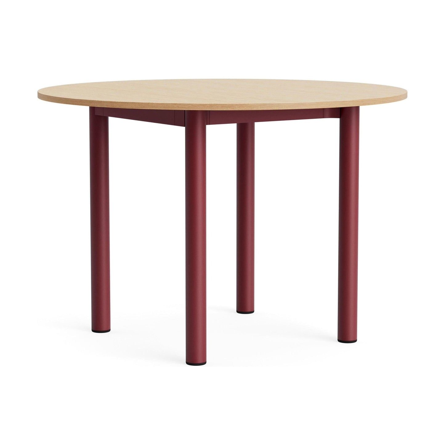 HAY Annex Round eettafel Ø110 cm gelakt eiken/Barn Red