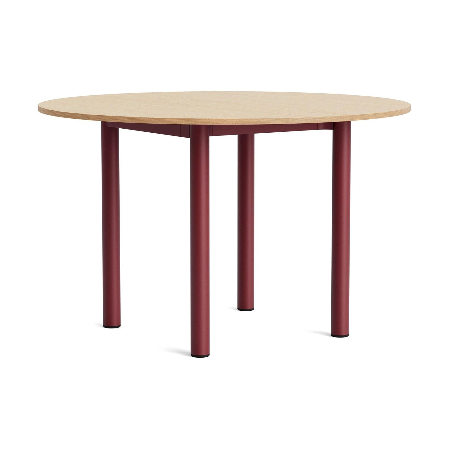 HAY Annex Round eettafel Ø120 cm gelakt eiken/Barn Red