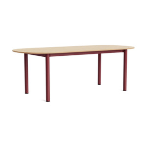 HAY Annex Oblong eettafel 220x95 cm gelakt eiken/Barn Red