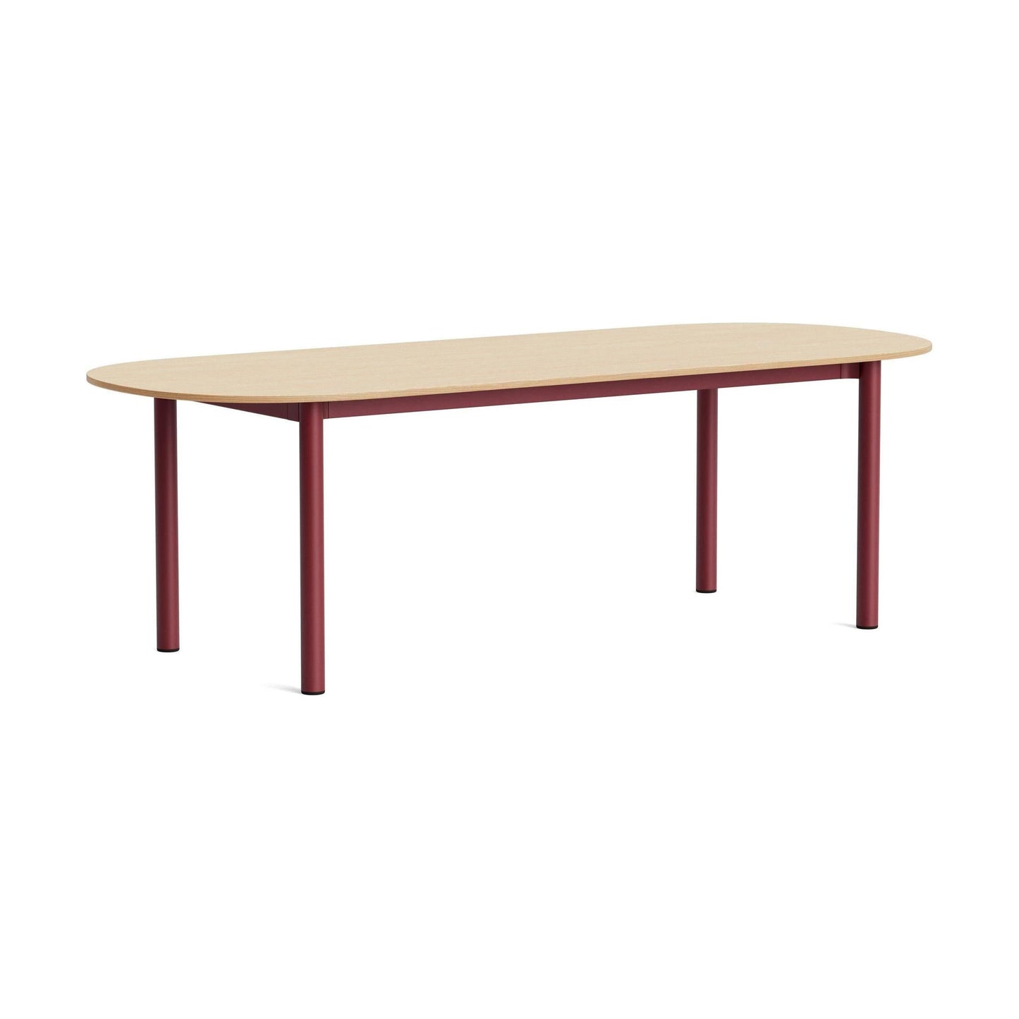 HAY Annex Oblong eettafel 240x95 cm gelakt eiken/Barn Red