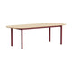 HAY Annex Oblong eettafel 240x95 cm gelakt eiken/Barn Red