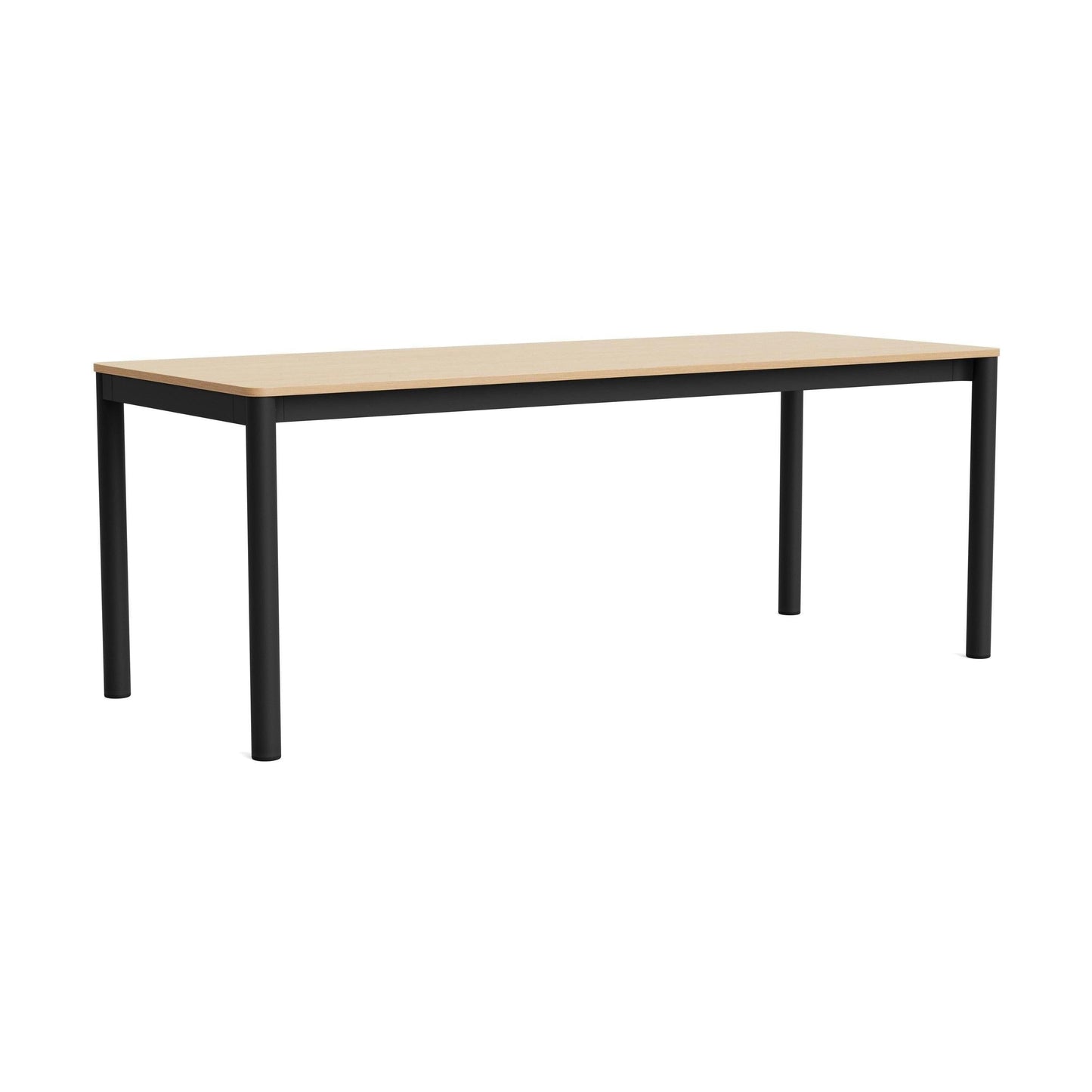 HAY Annex Flush eettafel 200x80 cm gelakt eiken/Charcoal