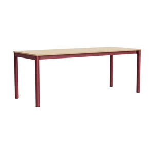 HAY Annex Flush eettafel 200x80 cm gelakt eiken/Barn Red
