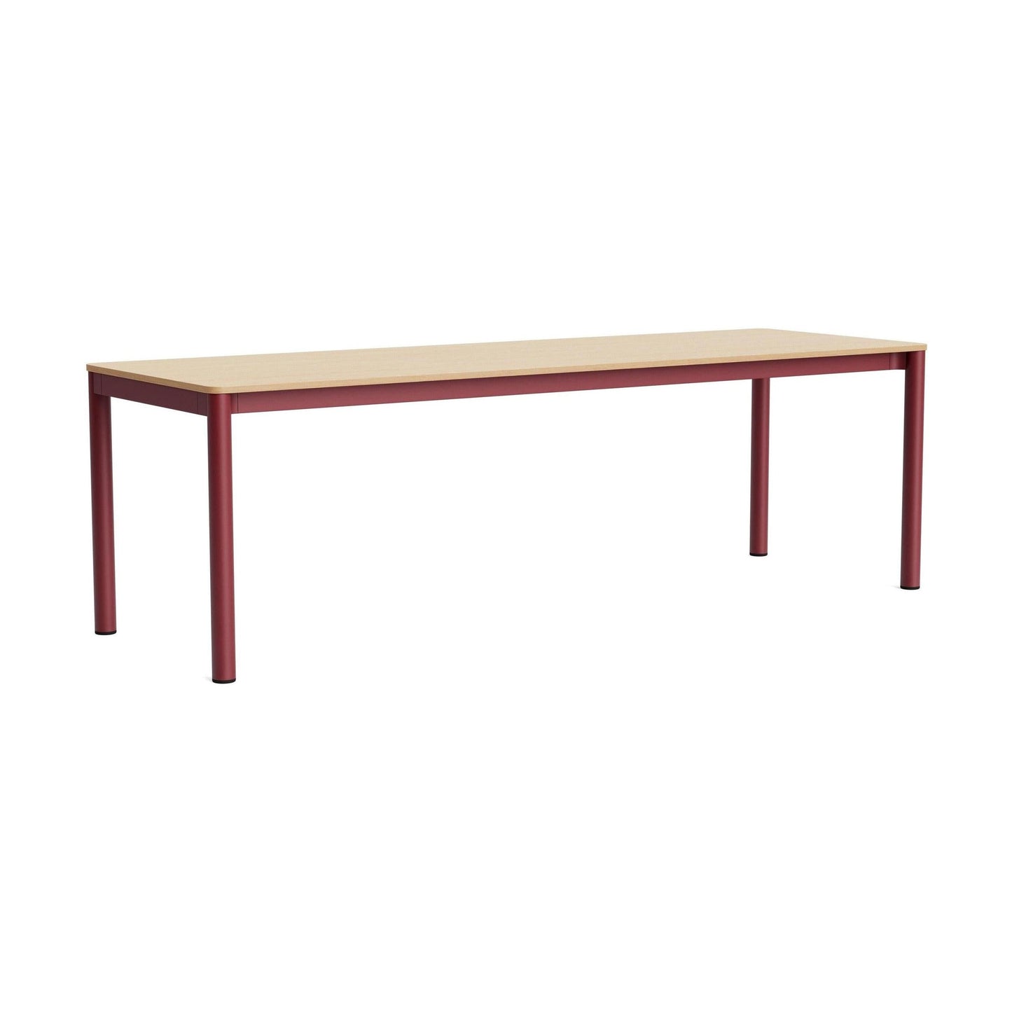 HAY Annex Flush eettafel 240x80 cm gelakt eiken/Barn Red