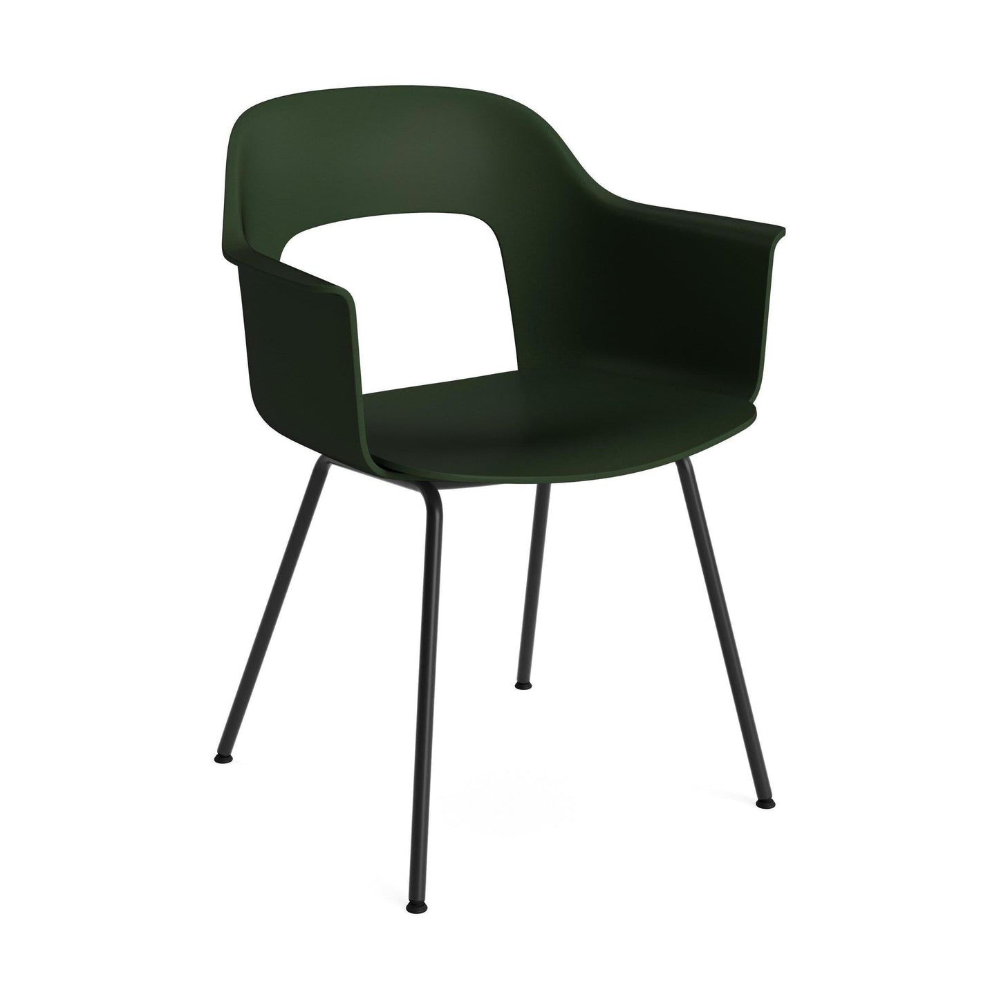 HAY Layout 211 eetkamerstoel Bottle Green zwart staal