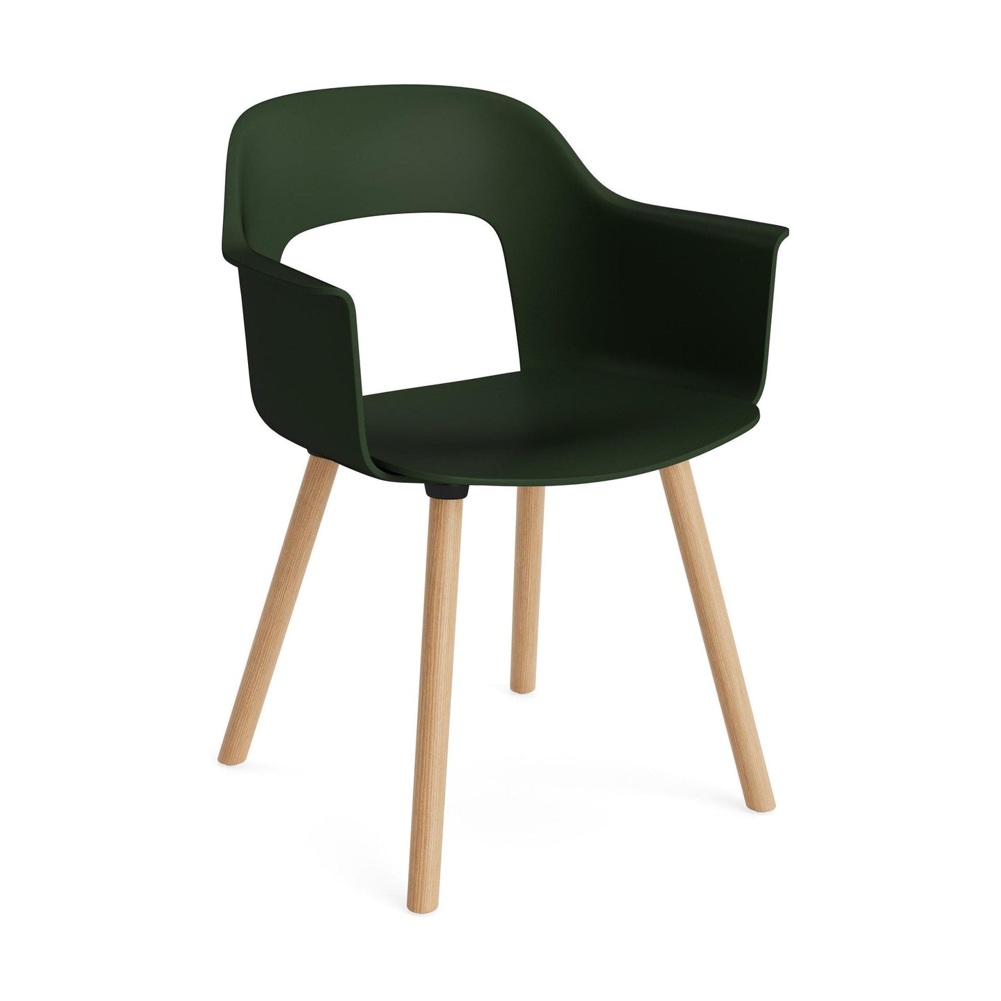 HAY Layout 221 eetkamerstoel Bottle Green gelakt eiken